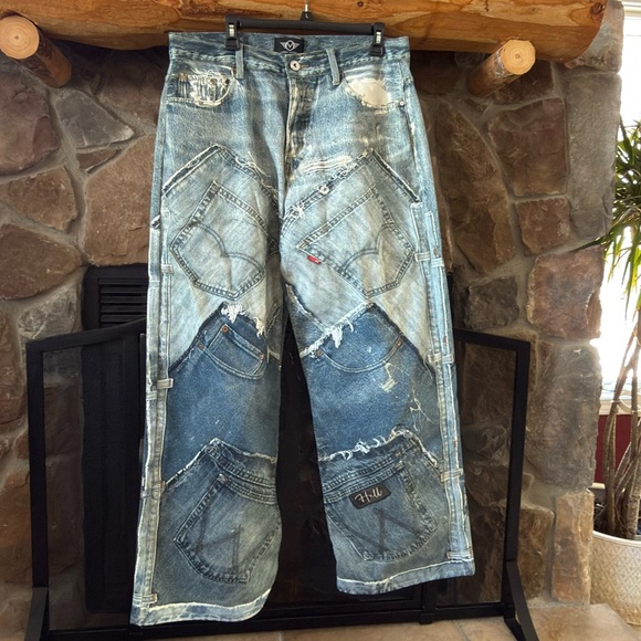 Micas Distressed Patchwork Women’s Jeans - Picture 2 of 8